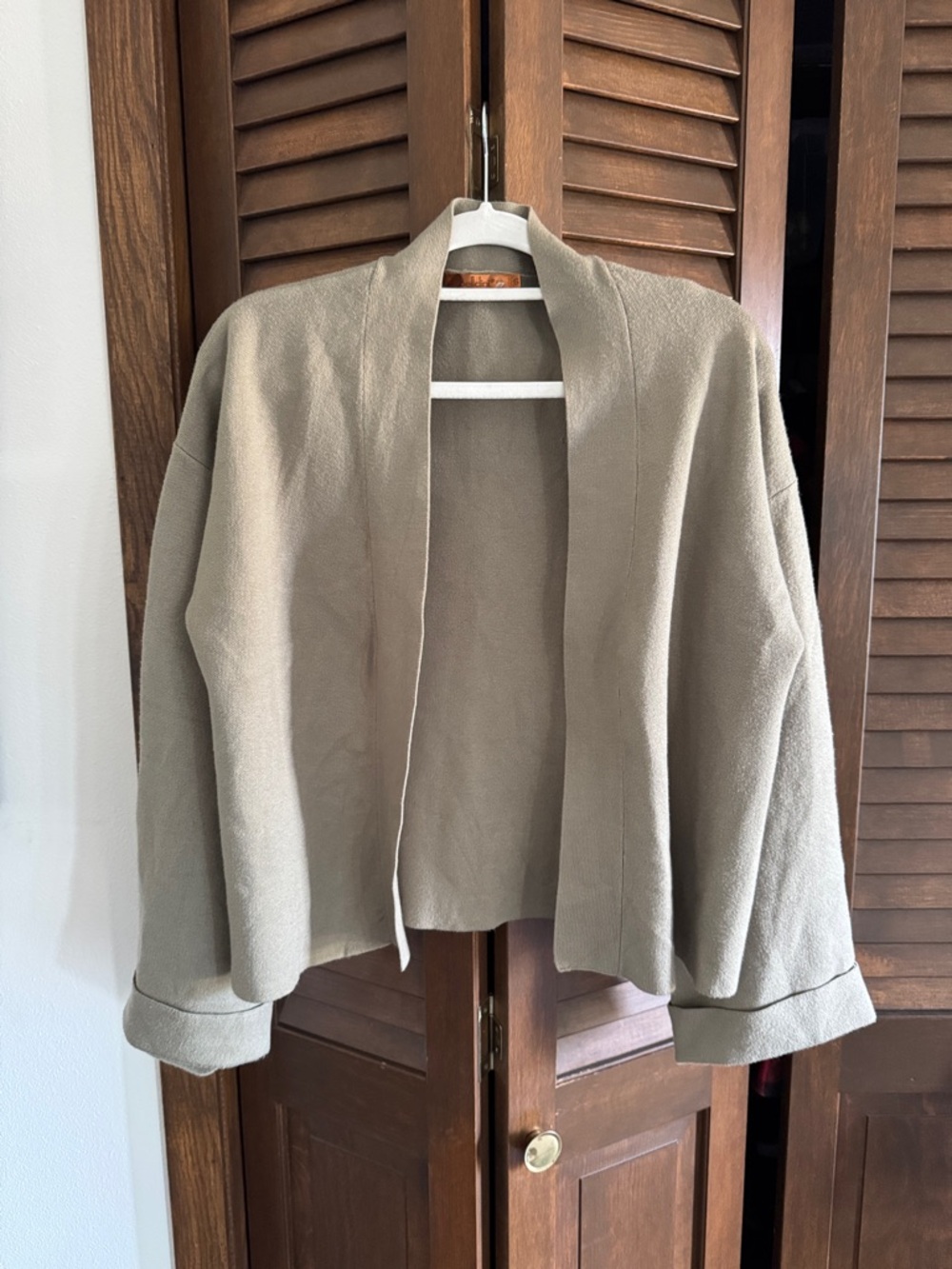 Belldini Open-Front Taupe Blazer Jacket